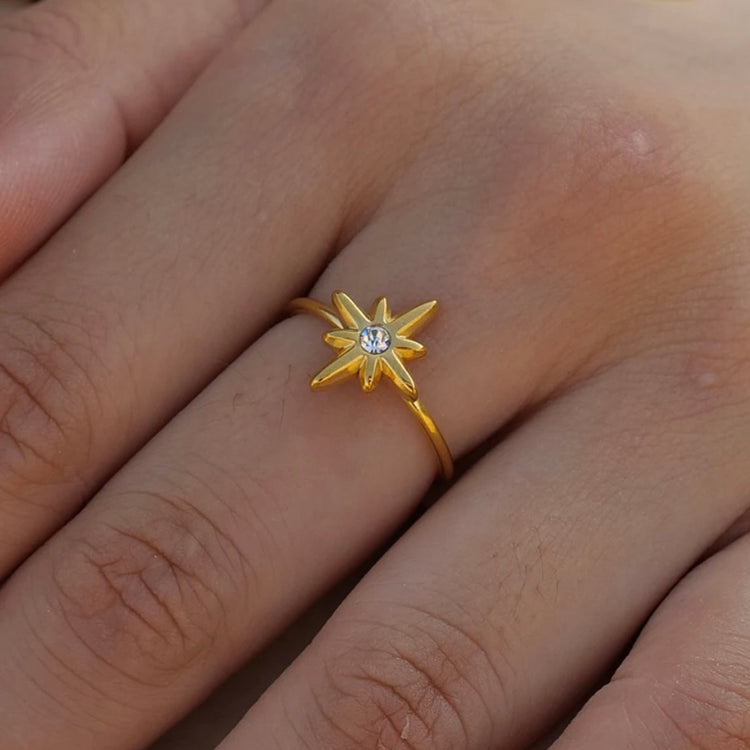 Eight Point Star Open Ring XMTX Collections