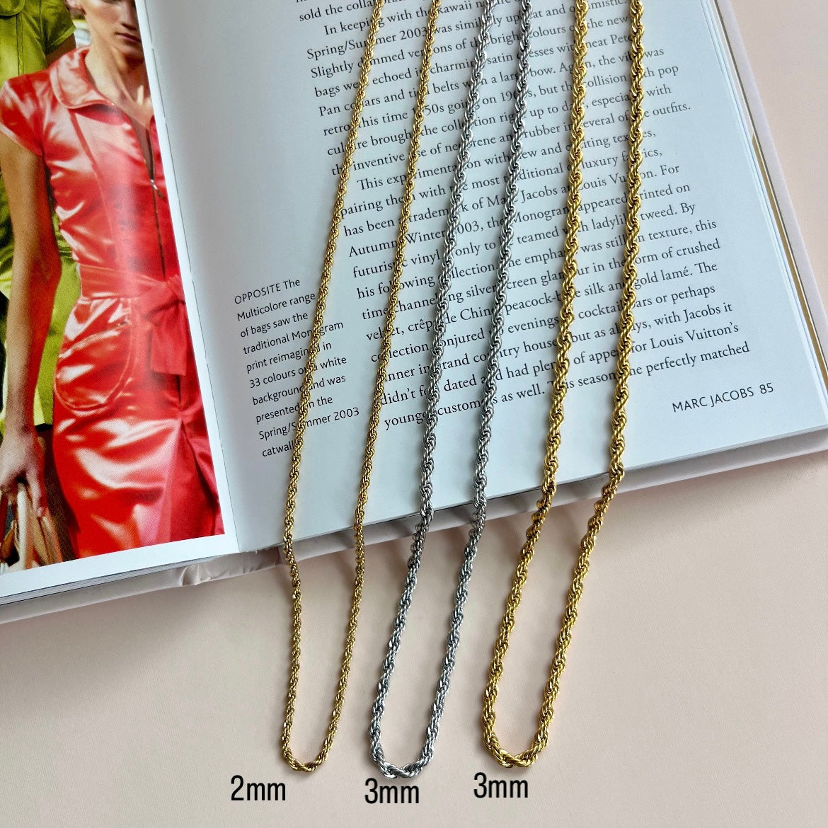 Twisted Rope Chain Necklace XMTX Collections