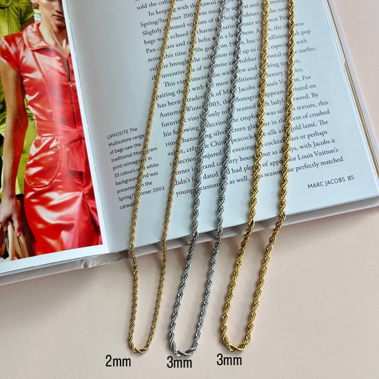 Twisted Rope Chain Necklace XMTX Collections