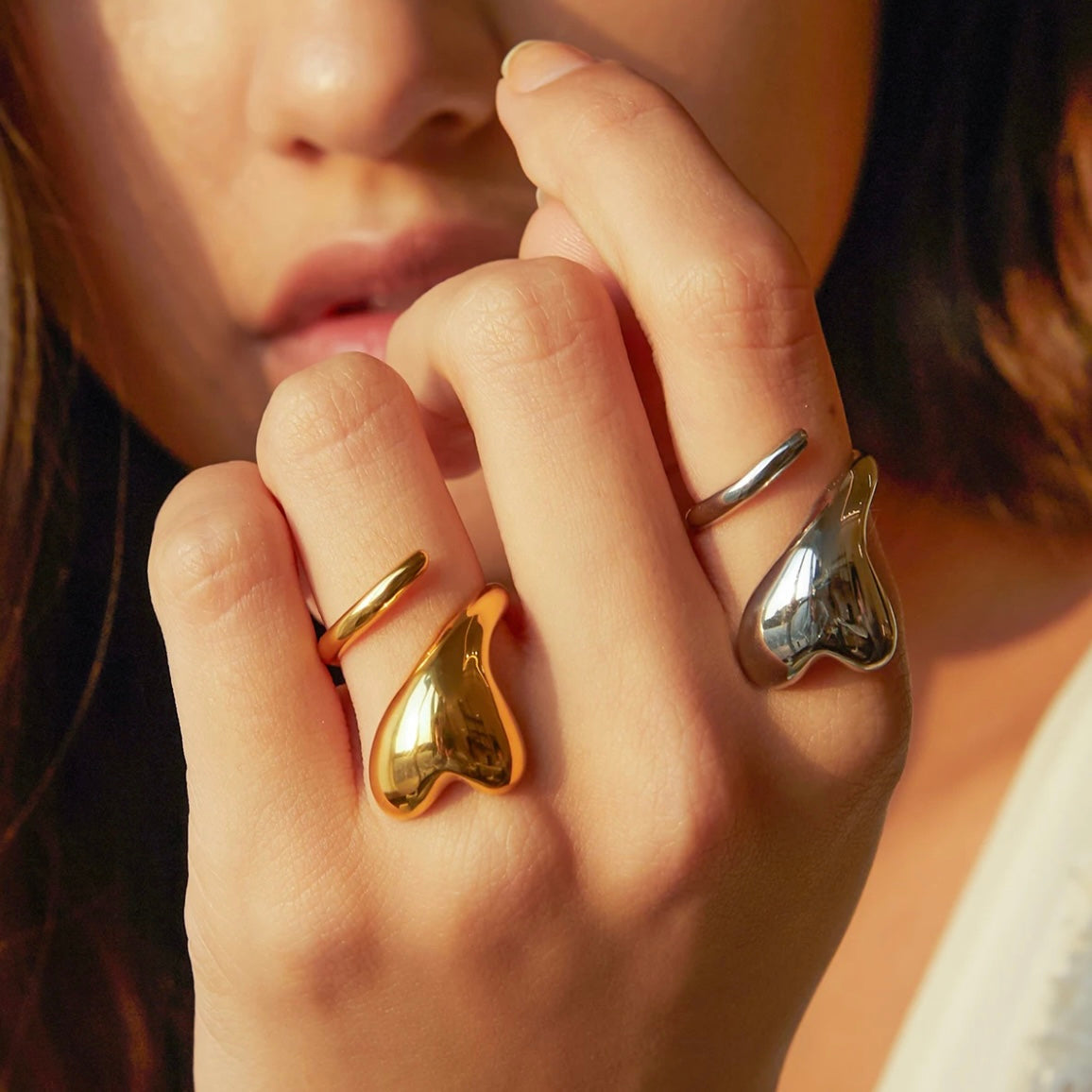 Abstract Open Heart Ring XMTX Collections