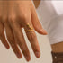Green Eye Snake Open Ring XMTX Collections