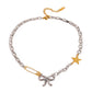 Mixed Metal Bow Star Pin Choker XMTX Collections