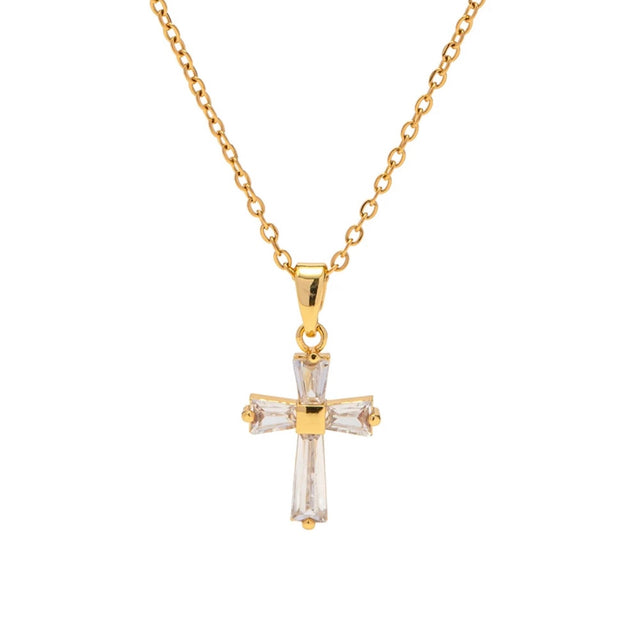 Vintage Rhinestone Cross