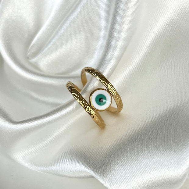 Open Evil Eye Ring