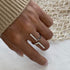 Inspire your style with our Tetris Open Ring! Embrace the geometric, unique design of this minimalistic piece. Stand out from the crowd with a touch of modernity and sophistication. Elevate any outfit and make a statement with this one-of-a-kind ring.

Metal:&nbsp; Stainless Steel

Hypoallergenic &amp; Water Resistant

Size: Adjustable Fits size 8/9
