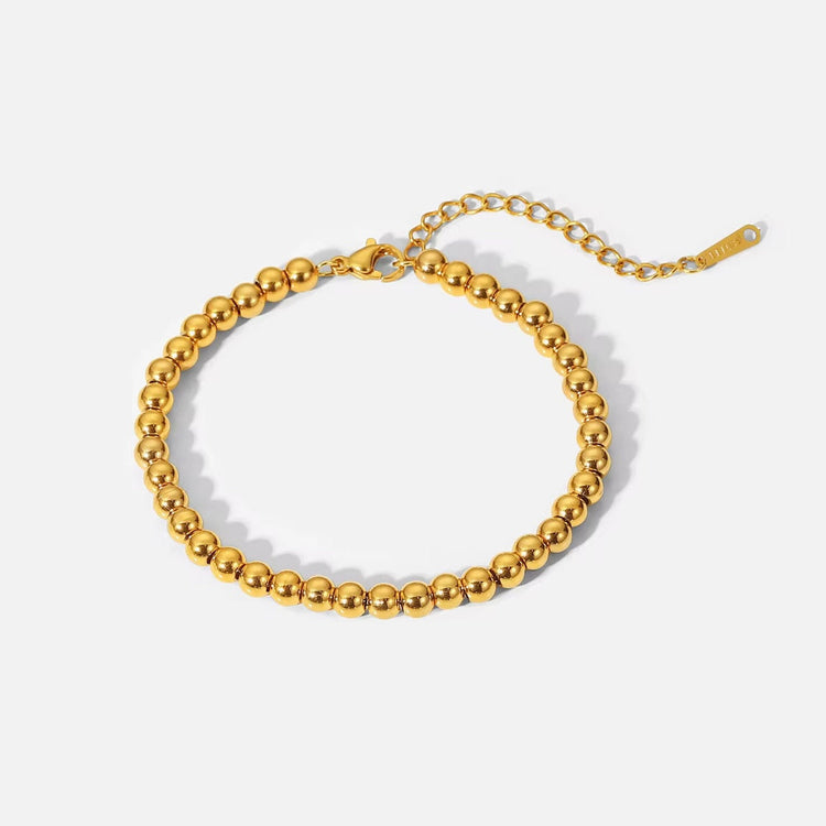 5mm Gold Beads Bracelet XMTX Collections