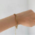 Classic Cuban Bracelet XMTX Collections shown on the arm water resistant and beach friendly