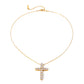 Statement Rhinestone Cross Necklace XMTX Collections
