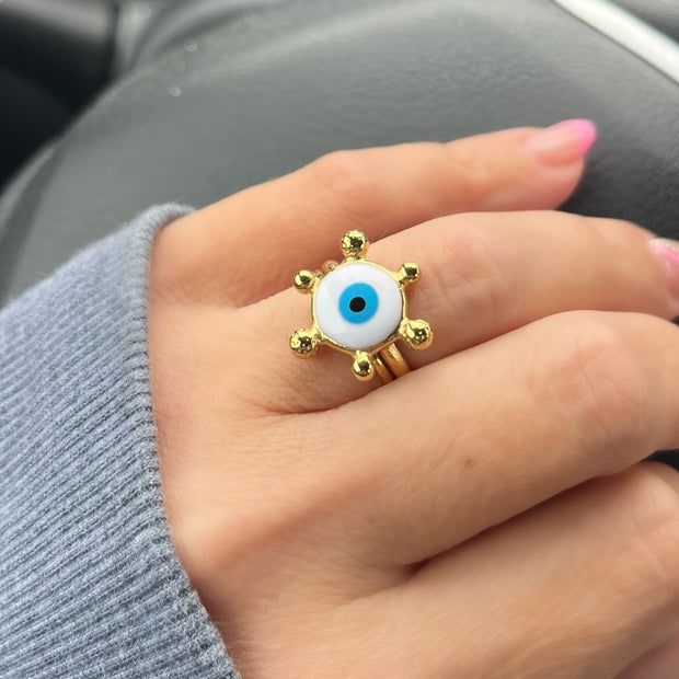 Iris Evil Eye Ring