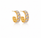 Shira Square CZ Hoop Earrings XMTX Collections