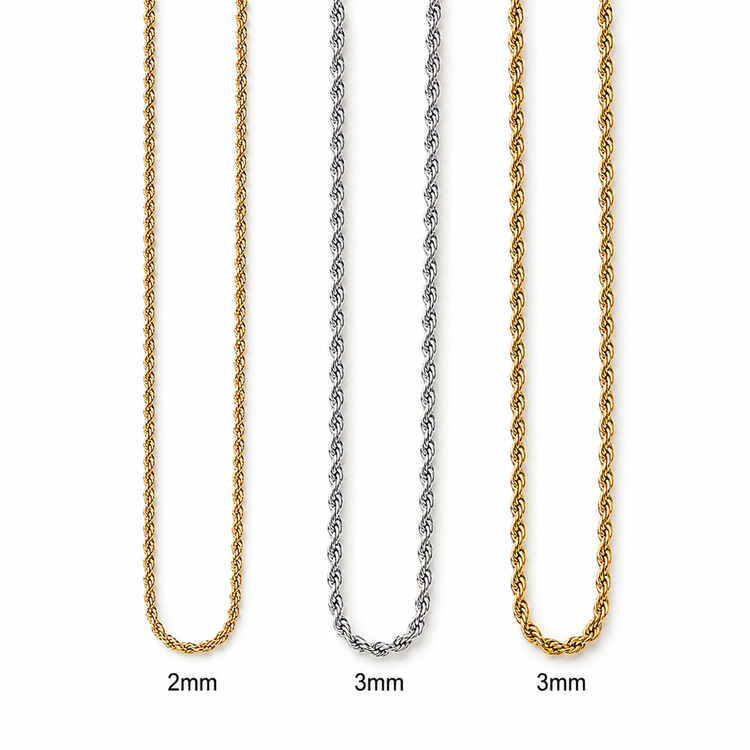 Twisted Rope Chain Necklace XMTX Collections