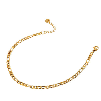 Figaro Chain Anklet Bracelet XMTX Collections