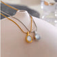 Selena Shell Necklace XMTX Collections in Gold or Silver finish non tarnish waterproof