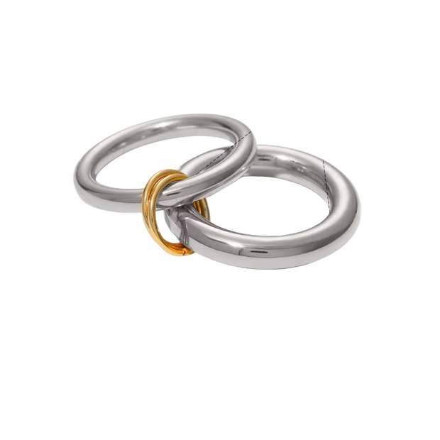 Jessa Two Tone Stacking Ring XMTX Collections