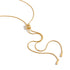 Alana Slider Long Necklace gold waterproof adjustable lariat necklace with crystal slider on white background