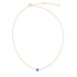 Minimalist blue opalite necklace on a delicate gold plated sterling silver chain