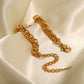 The Paola Bracelet boasts a timeless woven design and is crafted to resist tarnishing, ensuring its elegance and quality lasts for years to come. Exude sophistication and effortless style with this beautiful accessory.



316L Stainless Steel 18K PVD Gold Plated

6.5 inches long +2" inches ext