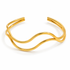 Cindy waterproof non-tarnish gold wave bangle bracelet