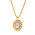 Vintage-inspired ribbon necklace with large faux pearl on gold chain – statement pearl pendant jewelry