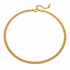 Embossed Herringbone Necklace in 18K Gold PVD plated stainless steel, waterproof and non-tarnish gold necklace