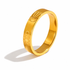 Close-up of engraved sun starfish and turtle pattern on Forever Summer gold ring