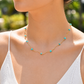 Model wearing the Georgia Turquoise Necklace.