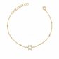 gold pavé Star of David bracelet on white background