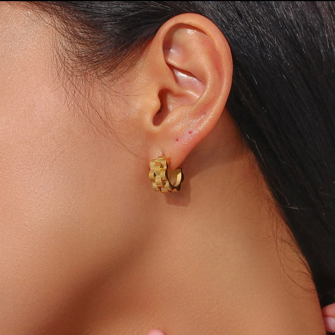 Watchband Hoop Earrings XMTX Collections