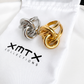 Knotted statement ring shown in gold and silver finishes