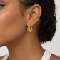 Leona double hoop earrings worn on ear