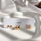 Lilly three-piece gold earring set by XMTX Collections