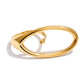 Liv Ring gold polished open wrap ring close-up