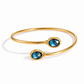 London Blue bangle bracelet with faceted blue stones
