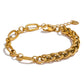 Expertly crafted, this Mixed Links Bracelet boasts a trendy and unique design that is sure to stand out. Plus, it is waterproof, making it perfect for everyday wear. Elevate your style with this statement piece.

 

This piece is made to last, hypoallergenic  & waterproof , adjustable

316L Stainless Steel 18K Gold Plated

 7 inches +1.5" ext