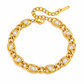 Nedda gold chain bracelet with triangular crystal accents