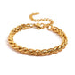 The Paola Bracelet boasts a timeless woven design and is crafted to resist tarnishing, ensuring its elegance and quality lasts for years to come. Exude sophistication and effortless style with this beautiful accessory.



316L Stainless Steel 18K PVD Gold Plated

6.5 inches long +2" inches ext