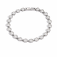 Silver Railey Rhinestone Bracelet with clear rhinestones on white background