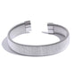 Silver textured band cuff bracelet made from polished stainless steel, non-tarnish minimalist jewelry by XMTX Collections