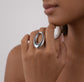 Close-up of gold Sloane Oval Ring featuring smooth oval design by XMTX Collections