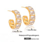 Shira Square CZ Hoop Earrings XMTX Collections