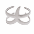Silver starfish bangle bracelet on white background waterproof stainless steel