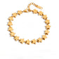 Gold Stars Bracelet with seamless connected star links, stainless steel non-tarnish jewelry by XMTX CollectionsStars Bracelet XMTX Collections