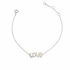 Sterling silver LOVE Mogen David bracelet on white background