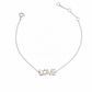 Sterling silver LOVE Mogen David bracelet on white background