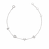 Sterling silver pavé Mogen David LOVE bracelet on white background