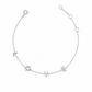 Sterling silver pavé Mogen David LOVE bracelet on white background