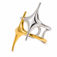 Two Tone Stars Open Ring with gold and silver sculptural star design