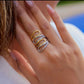 Cora Two Tone Ring XMTX Collections on a model&