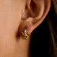 Angelina Two Tone Hoop Earrings XMTX Collections on a model