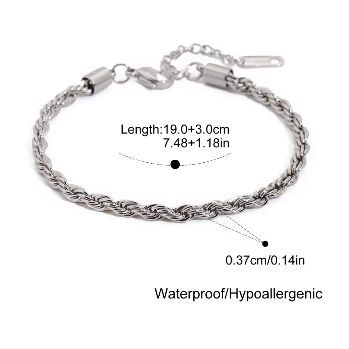 Twisted Rope Chain Bracelet XMTX Collections